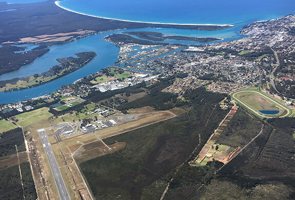 Arial view of Port Macquarie