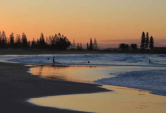 Sunset on the beach